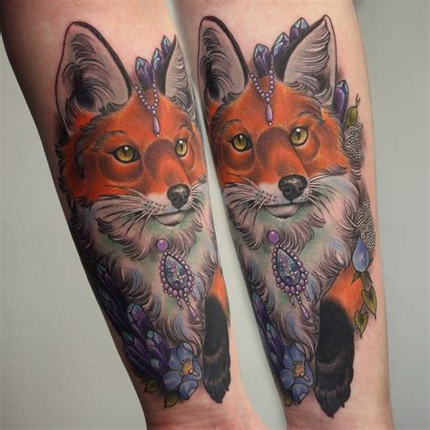 Fox by Georgia Liliane | Fox tattoo, Animal tattoos, Traditional tattoo