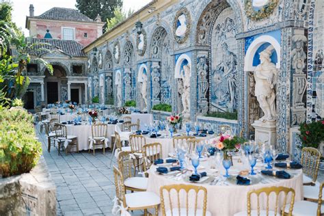 This stunning Portugal wedding takes place in a magical blue-tiled palace