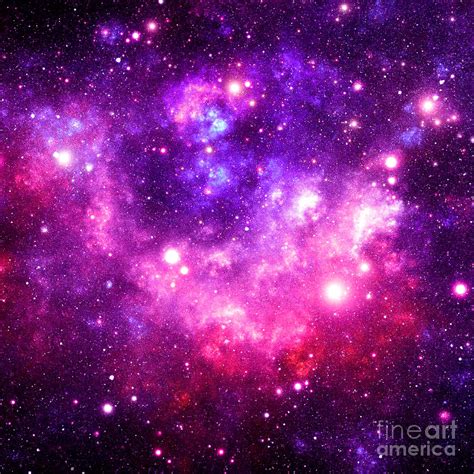 Purple Pink Galaxy Nebula Digital Art by Johari Smith - Fine Art America