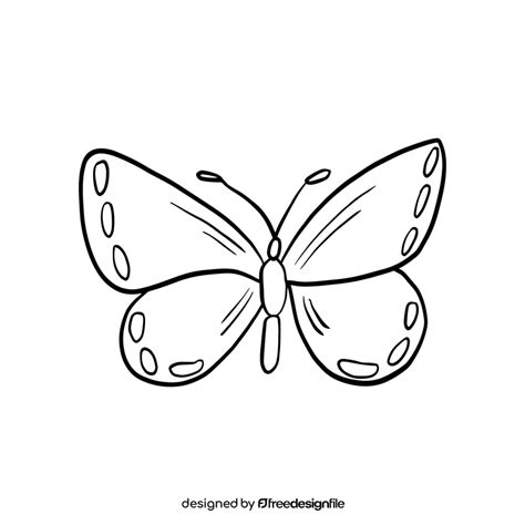 Moth cartoon black and white clipart free download