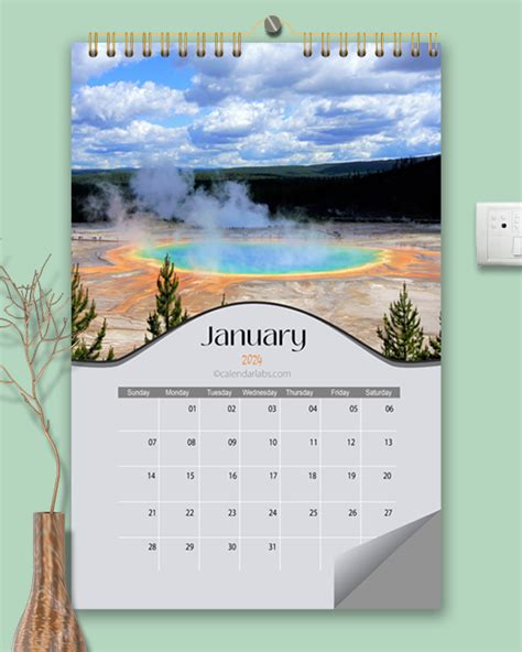 2024 National Park Wall Calendar - Free Printable Templates