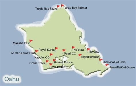 Oahu Golf Courses Map View - Hawaii Tee Times