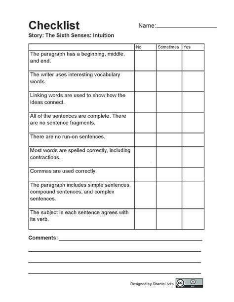 Appendix 2: Writing Assessment Checklists – BC Reads: Adult Literacy ...