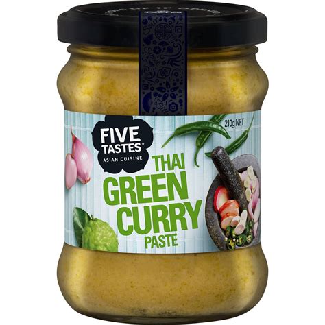 Five Tastes Thai Green Curry Paste 210g | Woolworths