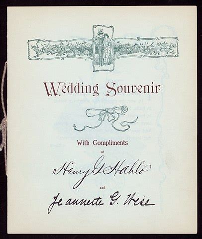 File:WEDDING DINNER (held by) HENRY HAHLO & JEANNETTE WISE (at) "DELMONICO'S, NEW YORK, NY" (HOT ...