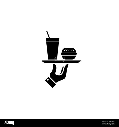 Fast food icon. Burger, hamburger and soda takeaway. Vector on isolated ...