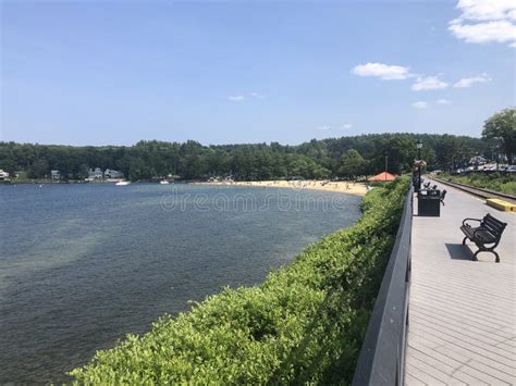 Weirs Beach, Laconia, New Hampshire Stock Image - Image of beach, overlooking: 177734725