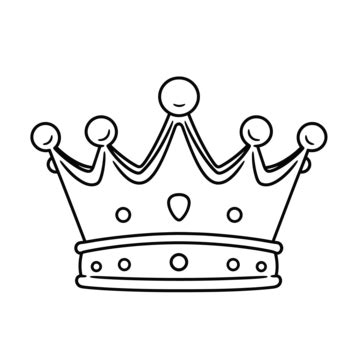 King Crown Clip Art Outline