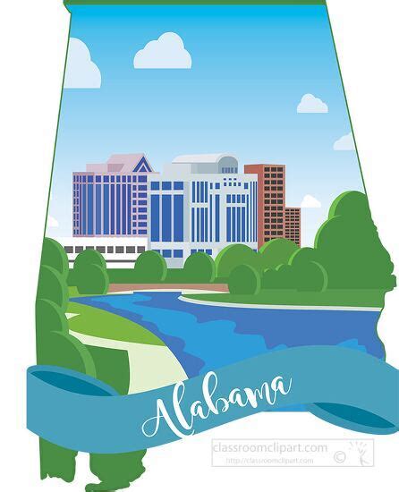 The State Of Alabama Outline Clipart