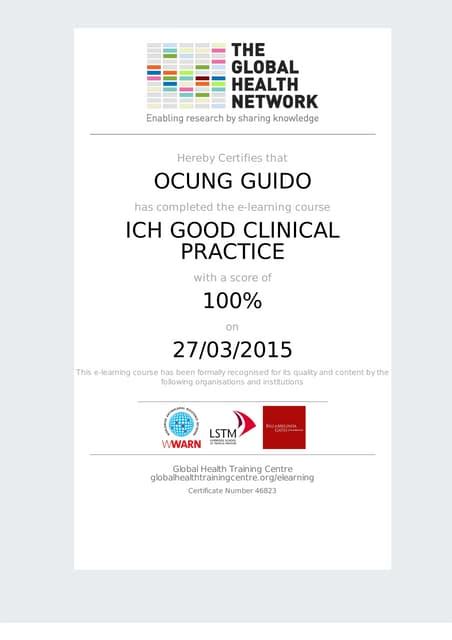 NIDA Clinical Trials Network GCP training certificate-2017