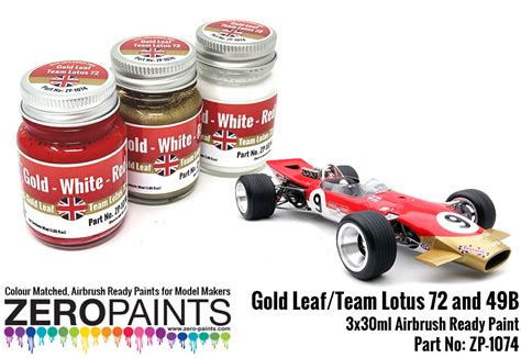 Gold Leaf/Team Lotus 72 and 49B Paint Set 3x30ml | ZP-1074 | Zero Paints