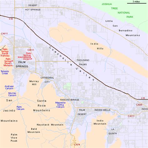 Map of Palm Springs, California