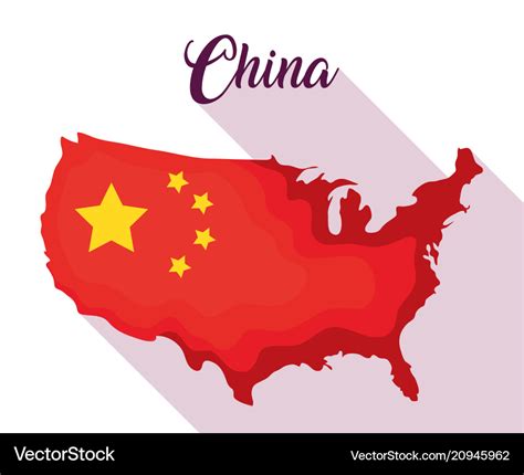 China flag design Royalty Free Vector Image - VectorStock