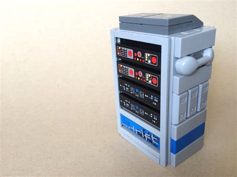 Lego Server Rack 3 rear on tan adjusted | Lego Server Rack 3… | Flickr