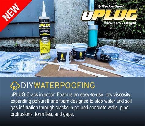 Basement Crack Repair Made Easy. uPLUG it! | RadonSeal