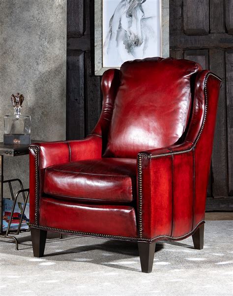 Estella Red Leather Chair | Fine Furniture