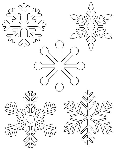 Free Printable Snowflake Templates – Large & Small Stencil Patterns ...