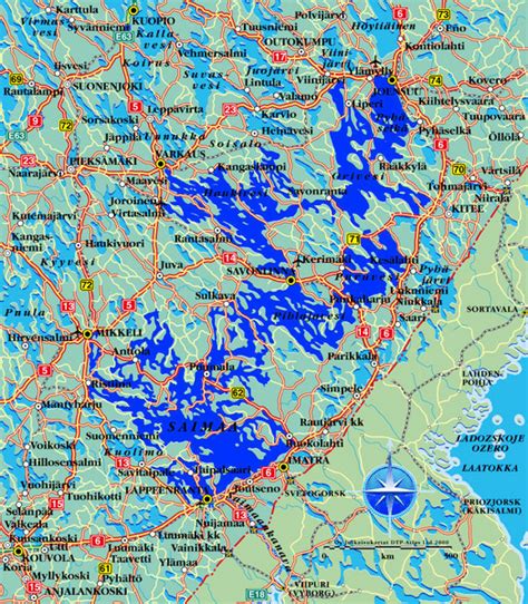 Saimaa Finalnd Map - Saimaa • mappery