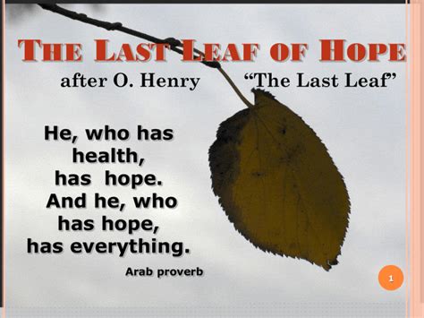 o'henry 'last leaf'