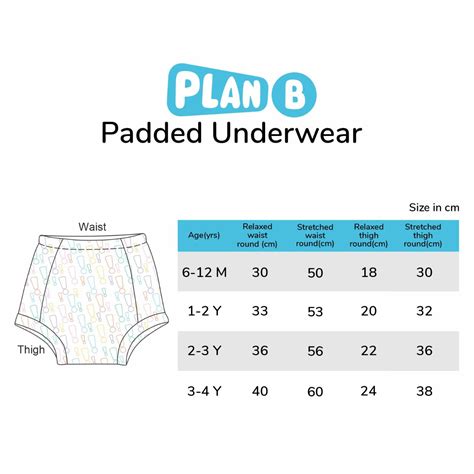 Size Chart - Padded Underwear – Plan B