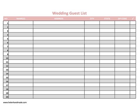 35+ Beautiful Wedding Guest List & Itinerary Templates