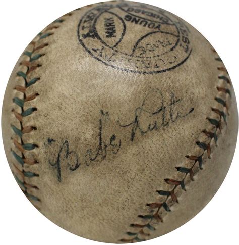 1926 Babe Ruth Single Signed Autographed American League Baseball PSA DNA COA - Autographed ...