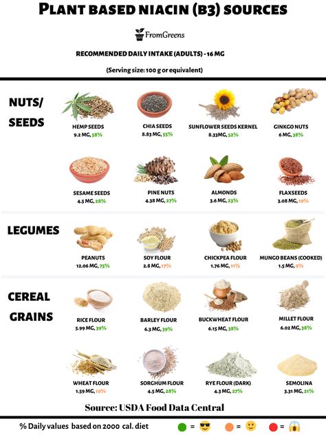 Niacin functions deficiency symptoms vegan foods daily intake – Artofit