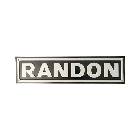 Placa metalica logo randon - 52x12 cms