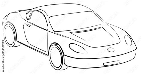 Sketch of the toy car. Stock Vector | Adobe Stock