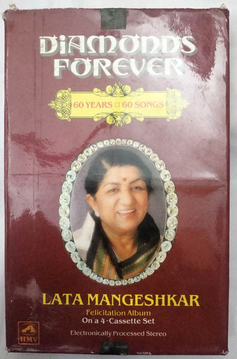 Diamonds Forever 60 Years 60 Songs Lata Mangeshkar Felicitation Album 4 Cassette set Audio ...