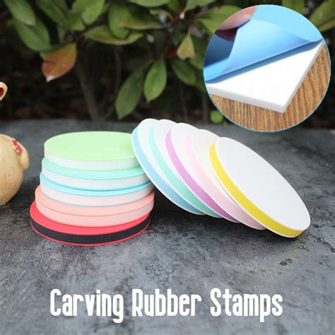 Round Rubber Stamp, with Easy-to-peel Design, for Printmaking, Printin ...