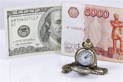 Ruble Exchange Rate To the Dollar Stock Image - Image of deadline ...