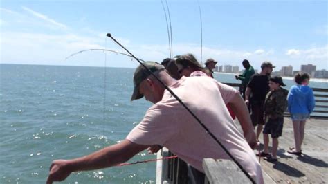 Catching Fish at Jacksonville Beach Pier, Jacksonville, FL - YouTube