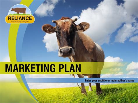 Cattle Farm PowerPoint Template #36683 - TemplateMonster