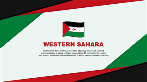 Western Sahara Flag Abstract Background Design Template. Western Sahara Independence Day Banner ...