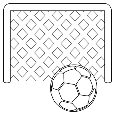 Football Net Coloring Page