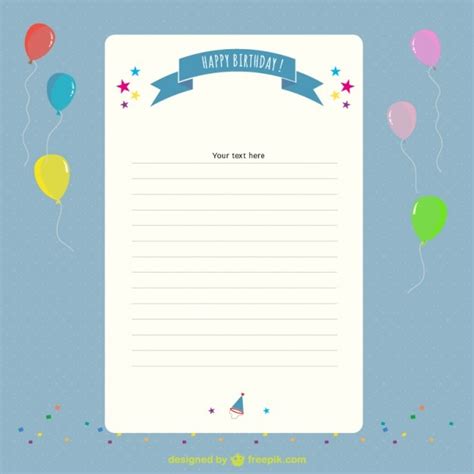 Free Vector | Birthday letter and balloons