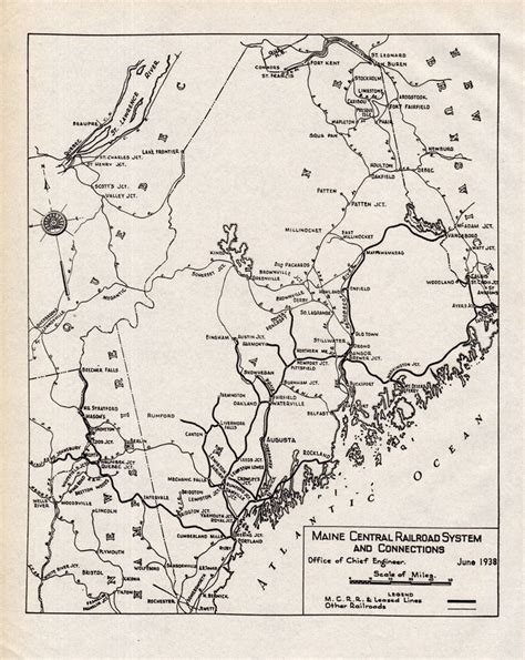 1938 Antique Maine Central Railroad System Map Maine Central | Etsy in 2021 | Horse art print ...