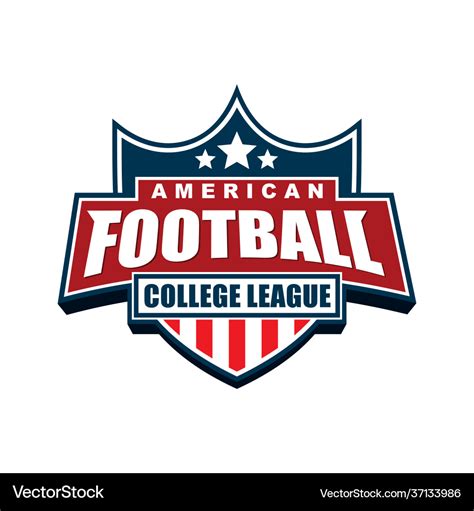 American football college league badge logo design