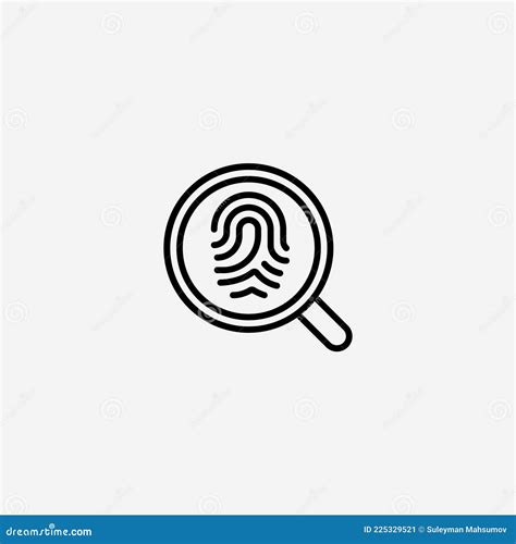 Criminology Vector Icon Sign Symbol Stock Vector - Illustration of ...