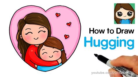 How to Draw Hugging Mom Easy - YouTube