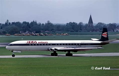 BEA Airtours De Havilland DH.106 Comet 4B G-APMG Gatwick early 1970's.