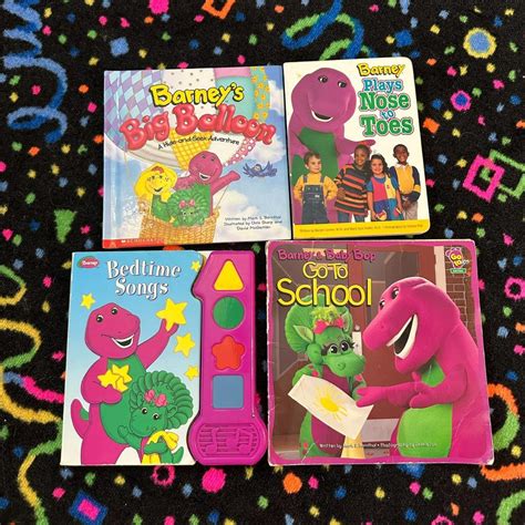 BARNEY BOOK BUNDLE Barney's Big Balloon Barney Play... - Depop