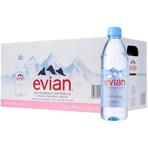 Evian Mineral Water Bottle 500ml x 24