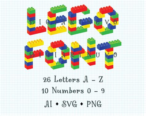 Lego Alphabet Svg Lego Font Svg Lego Letter Svg Lego Etsy | Images and Photos finder