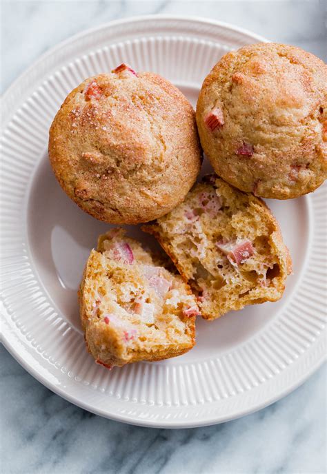 Easy Rhubarb Muffins - A Beautiful Plate