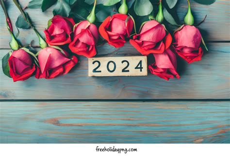 New Year Happy New Year 2024 roses red for Happy New Year 2024 for New ...