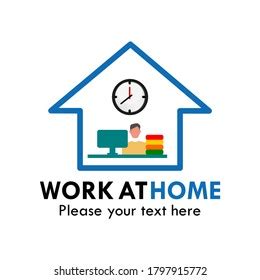 Work Home Logo Design Template Illustration Stock Vector (Royalty Free ...