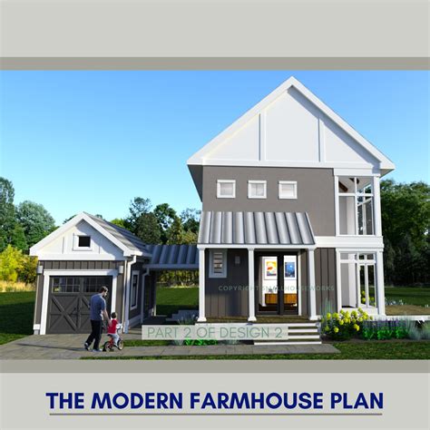 Modern Farmhouse Plan With Garage, Part 2 of Design 2, 2 Bedrooms 2 ...