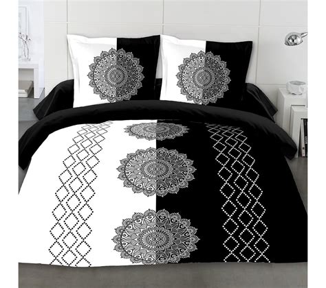 Parure De Draps Wetg Coton - Noir - Drap-housse-160x200 cm - Housse de couette - Parure de lit BUT